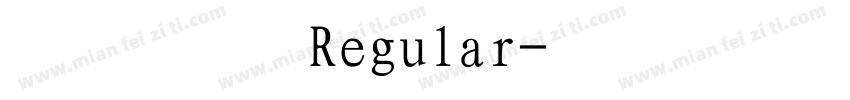 行楷体 Regular字体转换